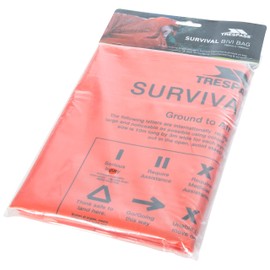 Trespass Radiator, Orange, Rettungsdecke / Thermodecke / Rettungsfolie / Survival Bag / Notfalldecke / Erste Hilfe Decke, Orange