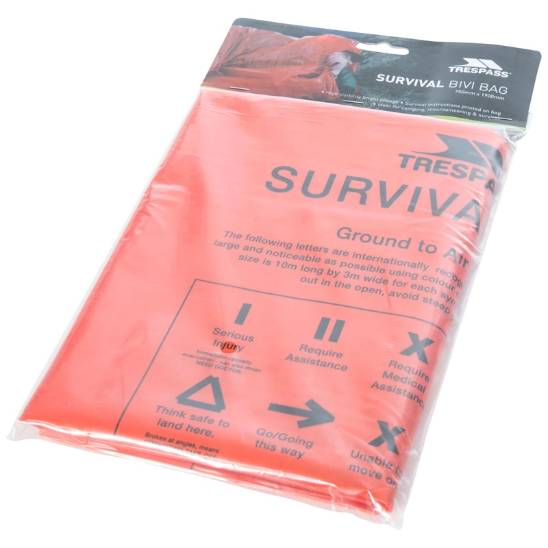 Trespass Radiator, Orange, Rettungsdecke / Thermodecke / Rettungsfolie / Survival