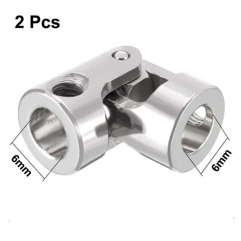sourcing map 2pcs 6mm to 6mm Inner Dia Rotatable Universal