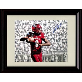 Lamar Jackson - Louisville Cardinals Autograph Replica Print - Spotlight - Framed 8x10