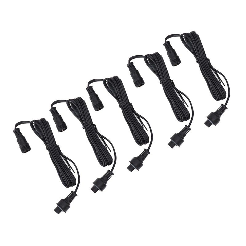5pcs 4.9ft Deck Light Extension Cable IP67 Waterproof Extension Cord