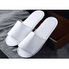 10x Pairs White Towelling Hotel Slippers Open Toe Disposable Party