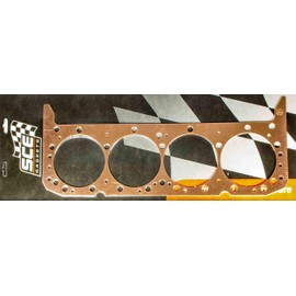SCE Gaskets Cylinder Head Gasket, Pro Copper, 4.060 in Bore, 0.080 in Compression Thickness, Copper, Small Block Chevy, Each