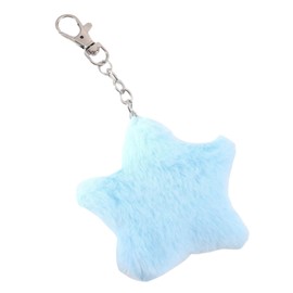 YANIYA Cute Plush Five-pointed Star Charm Keychain Soft Stuffed Ornament Keyring Lovely Pendants for Purse Bag Backpack Handbag, Blue