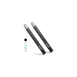 2 PCS Long Lighter, Candle Lighters Electric Lighter, Rechargeable Arc with LED Display, Lighters for Candle Aromatherapy Camping BBQ Gas Stoves-Deep Black