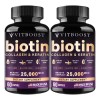 Vitboost Biotina 25000 Mcg Para Cabello Y Uñas 120 Cápsulas