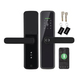 Sophies Fingerprint Door Lock Smart Deadbolt Keyless Entry Electronic Digital Keypad with Biometric Fingerprint, Tuya App Remote Control WiFi Locks for Front Door
