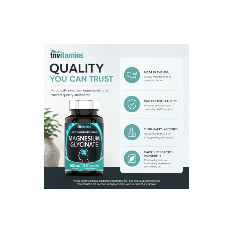 Tnvitamins C psulas de Glicinato de Magnesio
