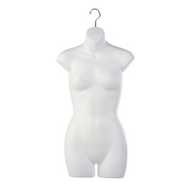 Only Hangers Set of Four Women's Torso Female Plastic Hanging Mannequin Body Forms in White - Pack of (4)