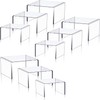 Duscdesp Pack of 9 Small Acrylic Display Stands, Transparent Rectangular