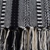 DII Braided Striped Throw, 50x60, Black