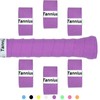 Tannius Tennis Racket Grip Tape, 9 Pack Dry Feel Tennis Grips, Absorbent and Enhanced Tennis Overgrip (6-Pack Purple)