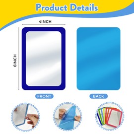 mzfoo 32 Pcs Small Mirrors for Kids Preschool Mirrors Bulk for Classroom Child Safe Shatter Proof 6 x 4 Inch Unbreakable Mirror for Craft