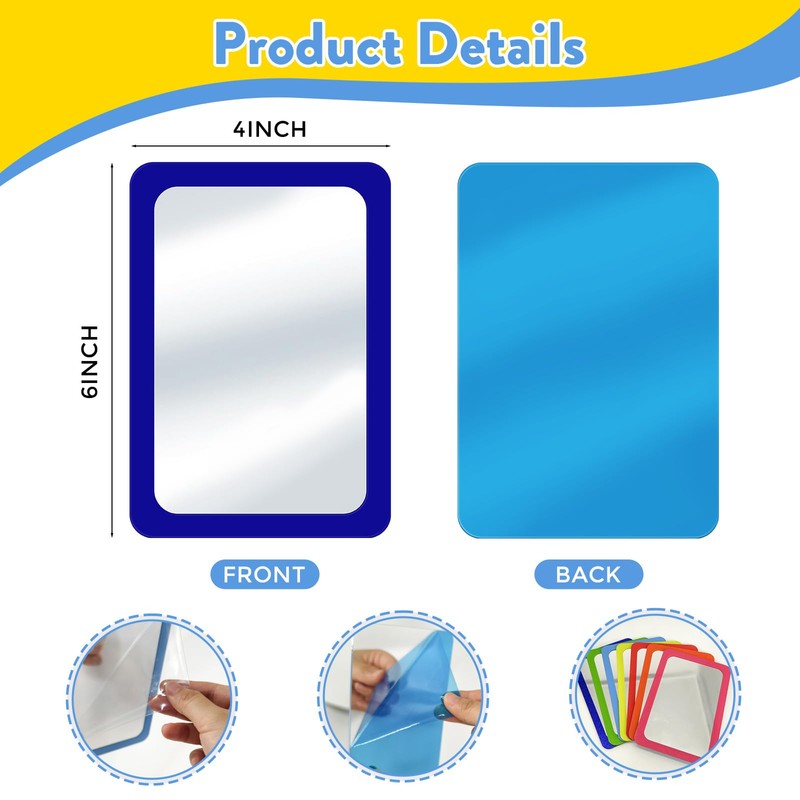 mzfoo 32 Pcs Small Mirrors for Kids Preschool Mirrors Bulk