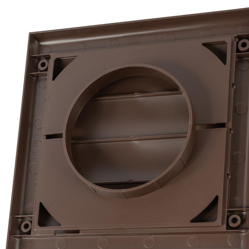 ECOPRO VENT Plastic 4" Brown Dryer Vent Cover with Flange