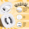 QUEWEL Magnetic Eyelashes Natural Look, 1 Pair Reusable Magnetic Lashes