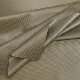emma kites Khaki Ripstop Nylon PU3000 Waterproof 1.9 oz 70D Diamond Grid Tear Resistant for Tent Rainfly Rain Kilt Poncho Dry Bag Backpack Bike Cover (Selvedge Removed) Pre-Cut 1 Yard