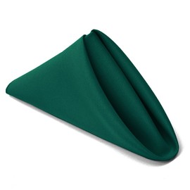 TableLinensforLess 17x17-Inch Cloth Napkins (6, Forest Green)