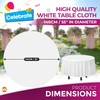 9pk White Round Christmas Table Cloth Disposable 140cm Party Round