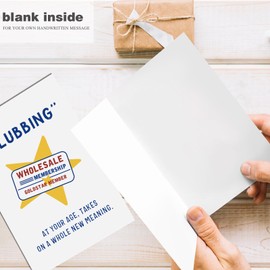 RYYike Funny Getting Older Birthday Card for Men Women, Sarcastic Birthday Card for Friend Sister Brother, Clubbing At You Age Takes On A Whole New Meaning