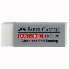 Faber-Castell Pack of 10 Dust-Free Plastic Rubbers PVC Free 62 x 22 x 13 mm Greyaa