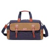 TSD Brand Stone Creek Waxed Canvas Duffel Bag (Navy)