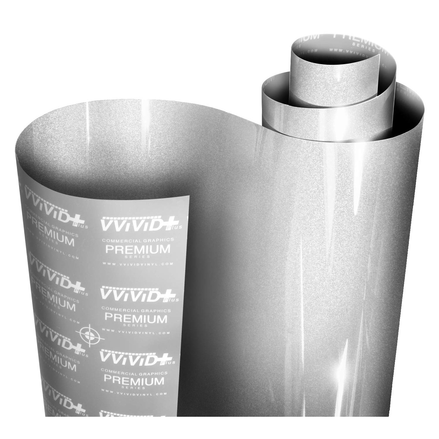 VViViD+ Ultra Gloss Silver Metallic Vinyl Car Wrap Premium Paint ...