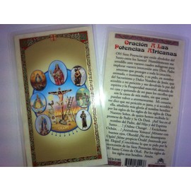SFI Holy Prayer Cards for the Prayer to The 7 African Powers in Spanish