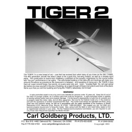 Carl Goldberg Model Airplane Plans (RC):  TIGER 2 61" Wingspan for .35-.50
