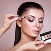 GUIGUDESN 5Pcs Pink Eyeshadow Brush Set, Premium Synthetic Bristles, Aluminum