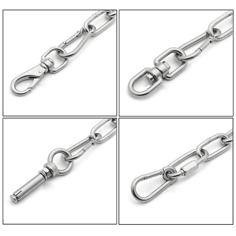Lind Kitchen 2PCS M4 Double Ended Swivel Eye Hook 304