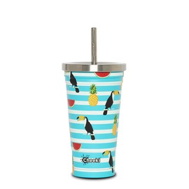 Cheeki - Insulated Stainless Steel Tumbler with Straw - Toucan (500ml)