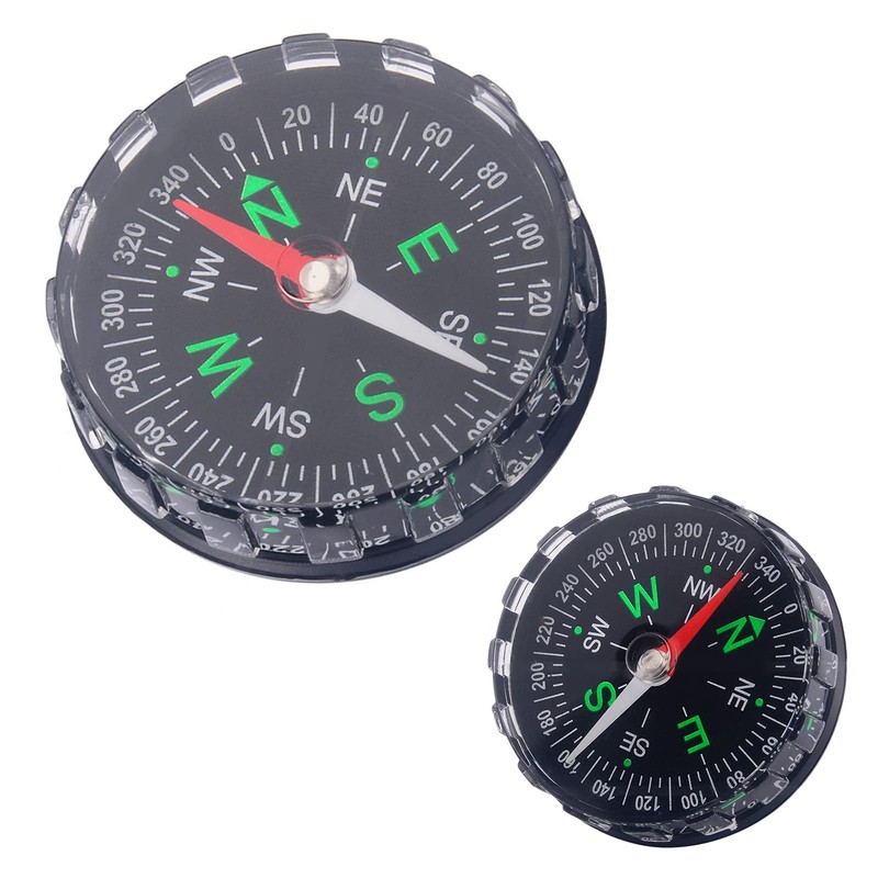 Mini Compass Portable Plastic Pocket Compass Hard Shell Liquid Filled