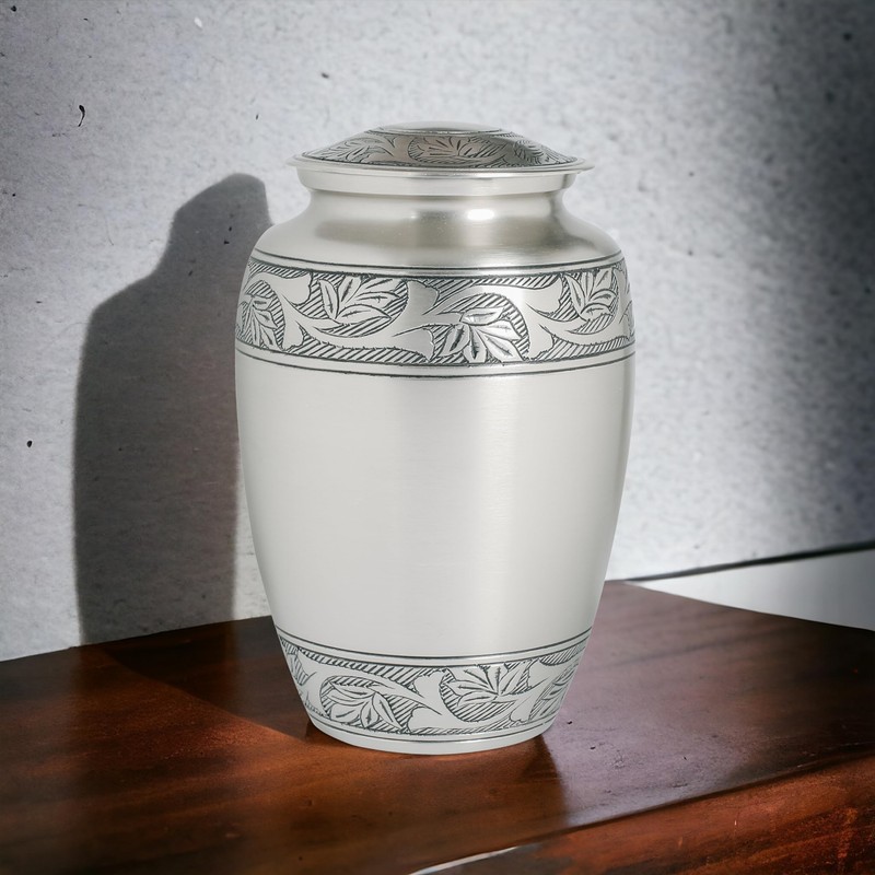 Lightnpro Pewter Cremation Urn for Human Ashes Adult, Hand Crafted