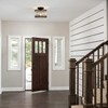 Crystal Ceiling Light, Black Flush Mount Ceiling Light Fixture, Flush