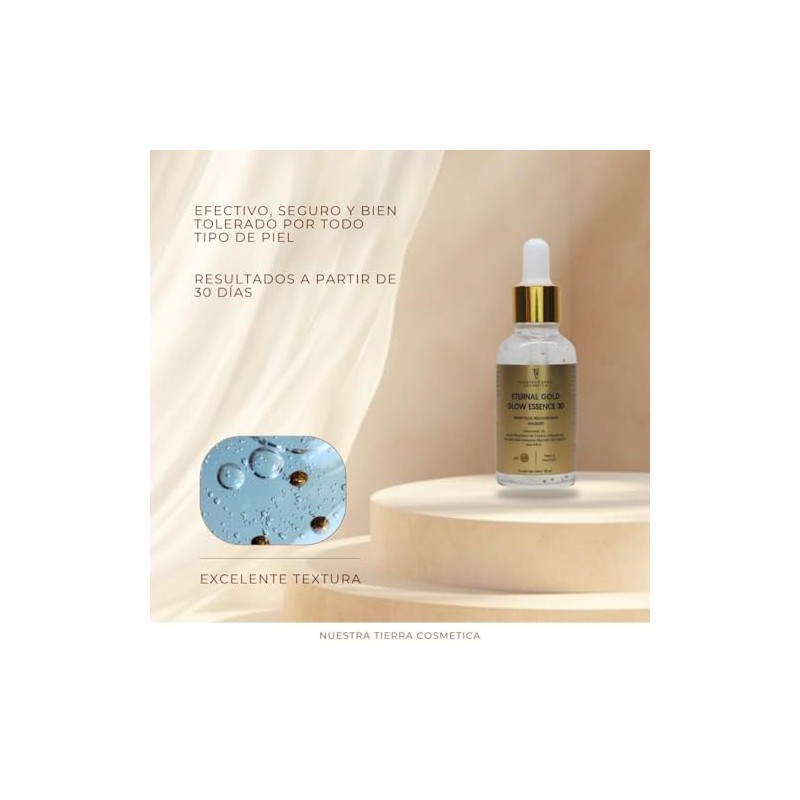 Nuestra Tierra Cosmética Eternal Gold Glow Essence 3D, Sérum Facial