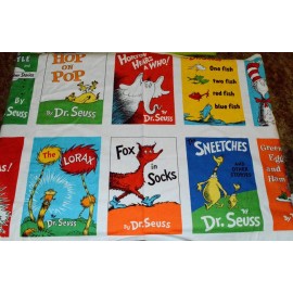 Unbranded Dr. Seuss Fabric Panel - Sewing Quilting - 100% Cotton - Cat in the Hat Horton