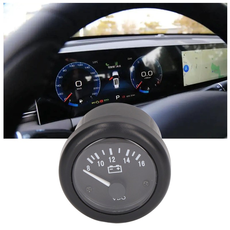 2in Diesel Engine Voltage Meter Automobile Generator Voltmeter Gauge 8‑16V