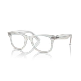 RAY-BAN VISTA LENTES VISTA 0RX4340V UNISEX LIFESTYLE PROPIONATE SQUARE PHOTO STRIPED LIGHT BLUE 50