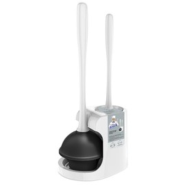 MR.SIGA Combo de émbolo de Inodoro y Cepillo para Polvo para Limpieza de baño, Blanco, 1 Juego