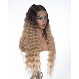 JOEDIR LUX Synthetic Fashion lace wig unique lace styling can be styled any way you like 26 Inches Curly Wig For Women's Everyday and Party Wear
