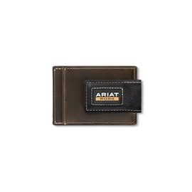 ARIAT Work Mens Money Clip Leather Patch Brown A3400302