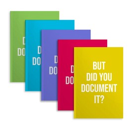 5 PCS Notebook Journal, Notebooks for Work, Note Taking Writing Funny Office Accessories Gag Gifts for Boss Leader Teacher Mentor Christmas Retirement Birthday Graduation 5.7 x 8.3 Inches 41 Sheets