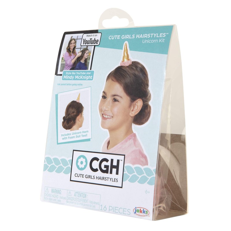 CGH Cute Girls Hairstyles! Unicorn Hair Kit with Bun Maker