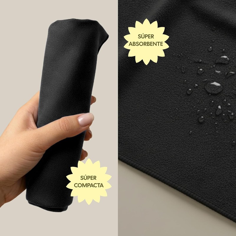 muno+ Toalla Microfibra para Gimnasio 65×39 cm – Pack de