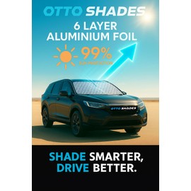 OTTO SHADES 6-Layer Extra-Thick Windshield Sunshade for Hyundai Elantra 2021-2025, Custom Fit, Premium UV Protection, Foldable Front Window Sun Visor, Superior Heat Insulation, Keeps Car Cooler