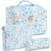 UUYUUY Quilted Cotton Makeup Bag, Azure Blue, Literature and Art