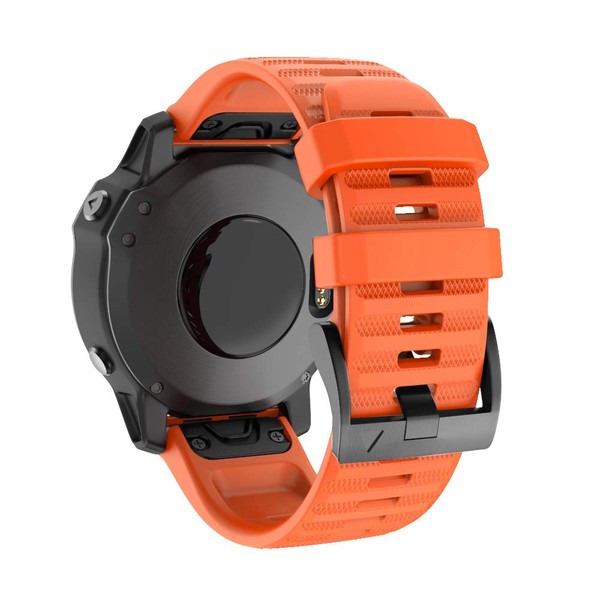 ISABAKE Watch Band for Garmin Fenix 6X/6X Pro, Quick Fit 26mm Wristbands,Compatible with Fenix 6X/6X Pro Fenix 5X/5X Plus Fenix 3/3 HR(Orange)