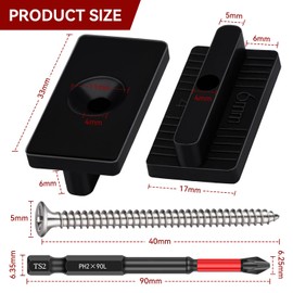 WPC Clips 180 Pieces WPC/BPC Planks Hidden Attachment Hidden Fixing Spacer Clip 6 mm Wpc Plank Clips Plastic Black for Screwing Flooring (180)