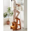 Bidesen Flip N' Step Wooden Step Stool - Solid Pine,